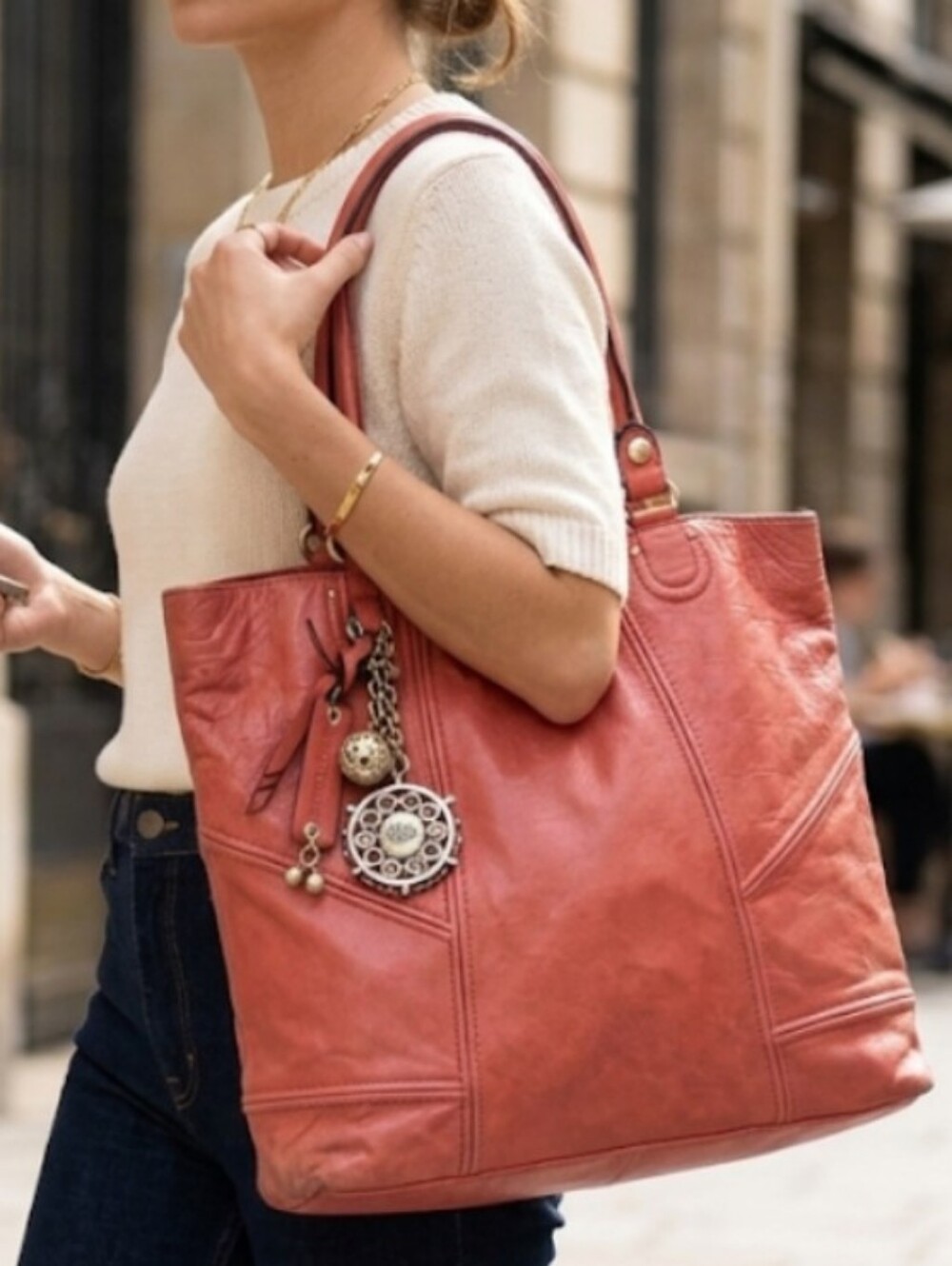 Juicy Couture Y2K 100% Lambskin Leather Tote/Shopper